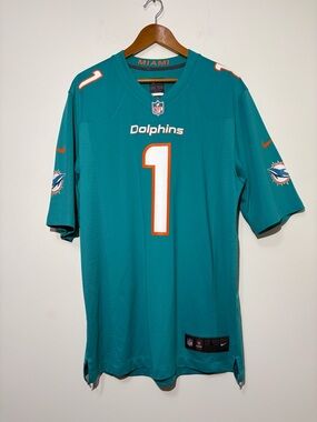 Nike Miami Dolphins Tua Tagovailoa #1 Teal Jersey Size Large